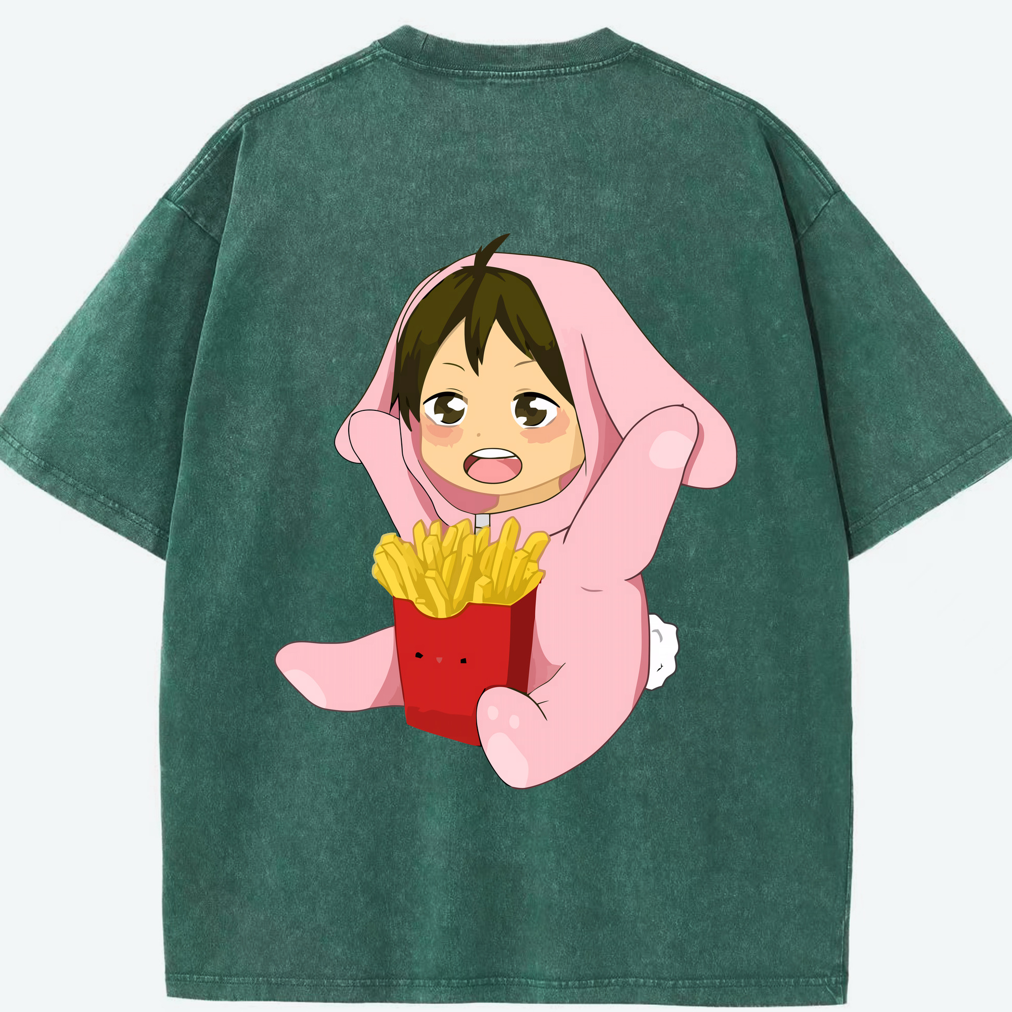 （画像用） ハイキュー!! Haikyu!! 綿100% ヴィンテージ風 半袖Tシャツ（背面プリント）